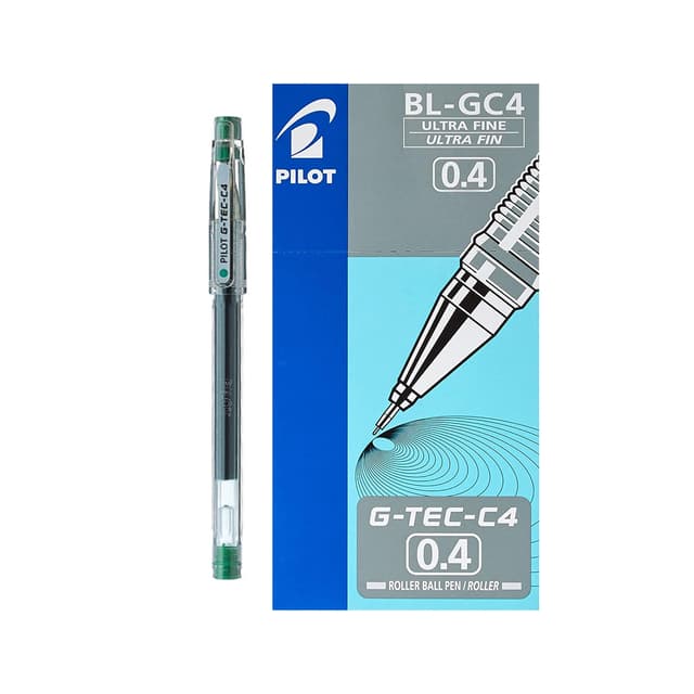 Pilot G-Tec-C4 Roller Ball Pen 0.4 (BL-GC4) Green Vert |