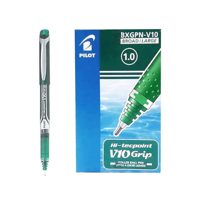 Pilot Hi-Tecpoint V10 Grip 1.0 Pen Per Each (BXGPN-V10) (Green Vert) |