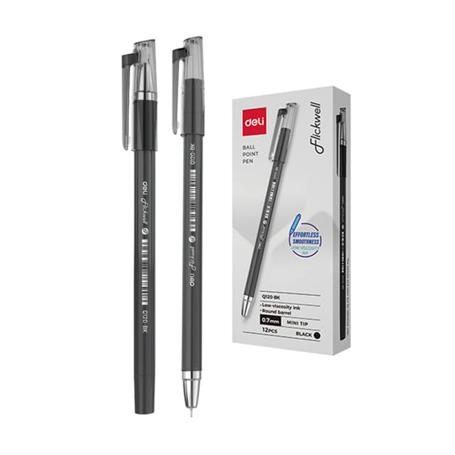 Deli Flickwell Ballpoint Pen -Q120C-BK |